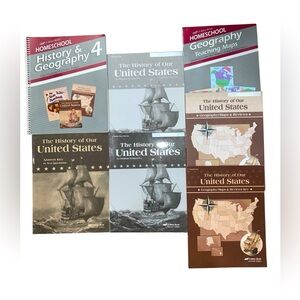 Abeka 4th Grade History & Geography Lot of 7 Homeschool Curriculum Books